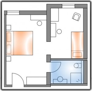 Hotelzimmer: Slalom