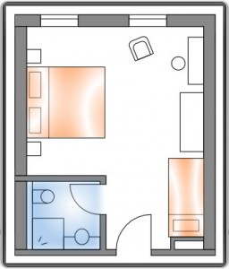 Hotelzimmer: Skispringen