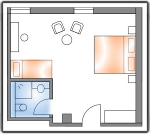 Hotelzimmer: Baumklettern