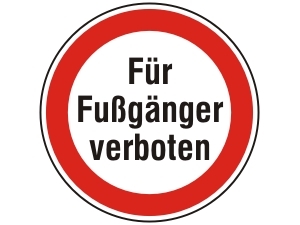 Fußgänger-verboten